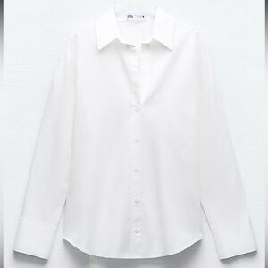 Zara White Cotton Shirt, NWT